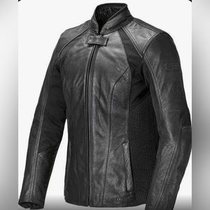 Triumph Cara Leather Women’s Black Motorcycle Jacket - XL